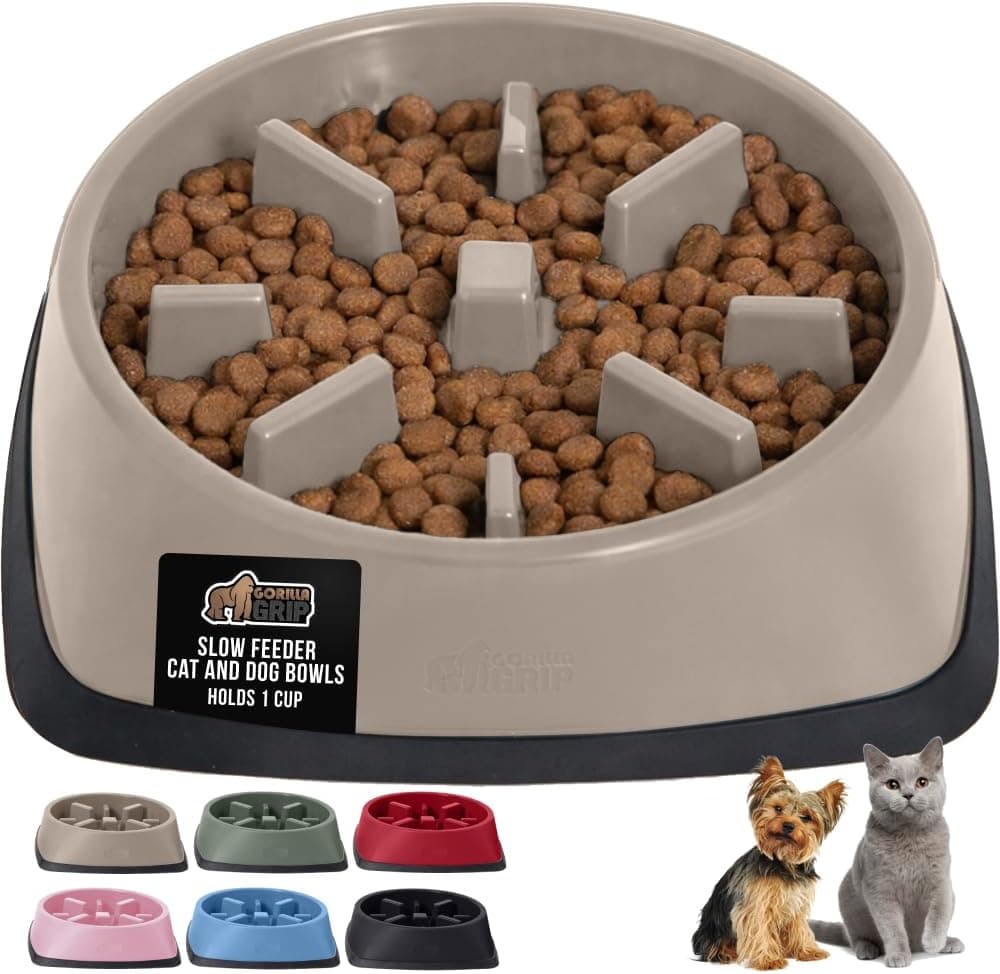 Gorilla Grip Slow Feeder Dog Bowl