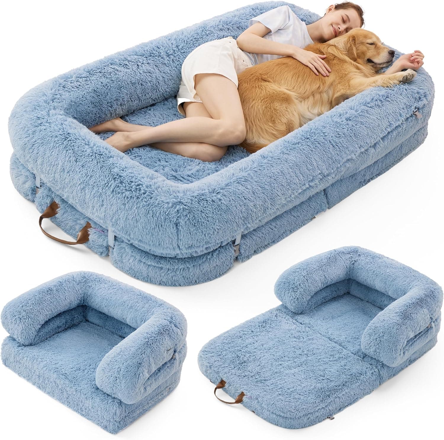 LE SURE 3-in-1 Foldable Human Dog Bed
